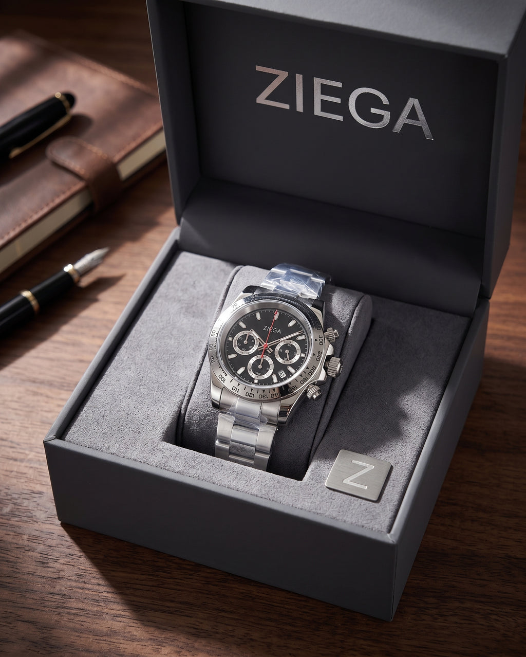 Ziega Meridian Chronograph, Black