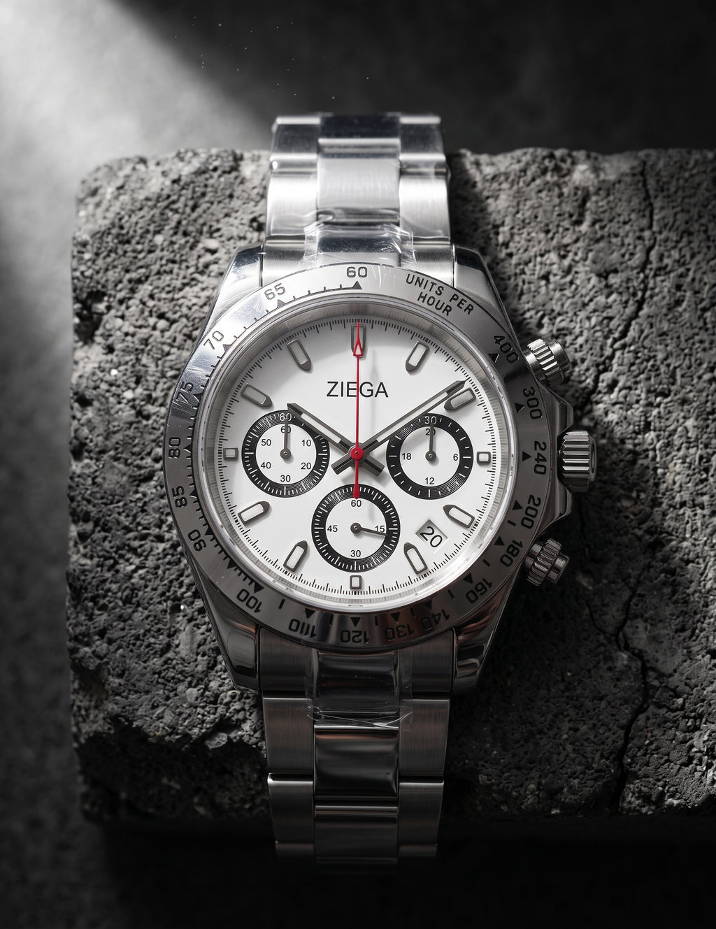 Ziega Meridian Chronograph, White