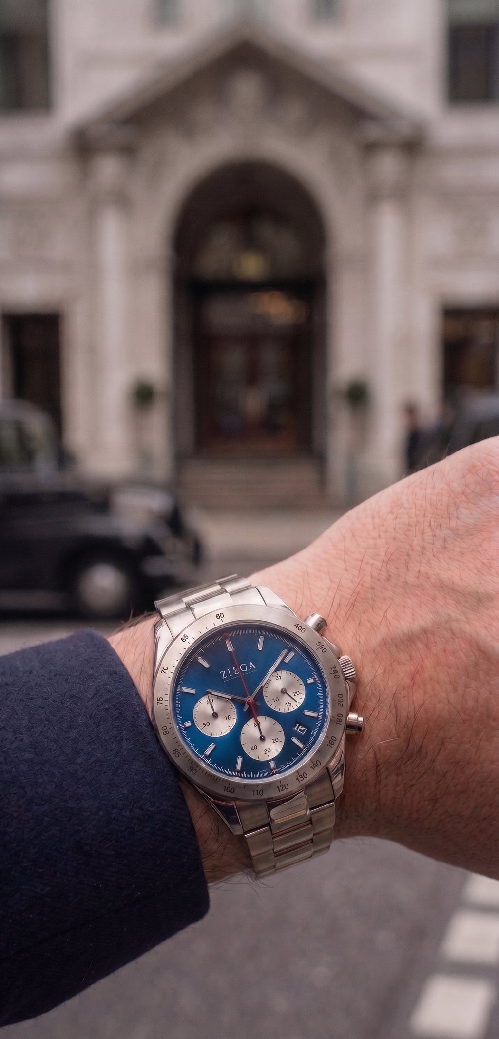 Ziega Meridian Chronograph, Midnight Blue