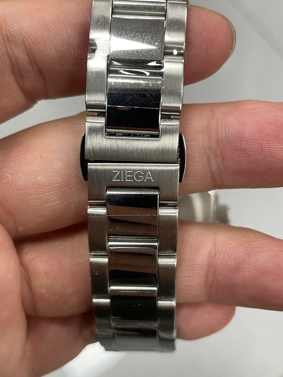 Ziega mens Chronograph watch with a blue face