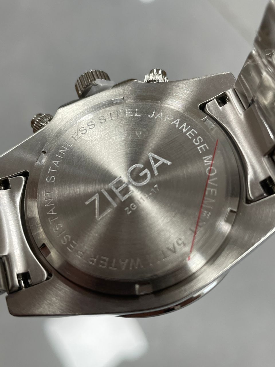 Ziega mens Chronograph watch with a blue face